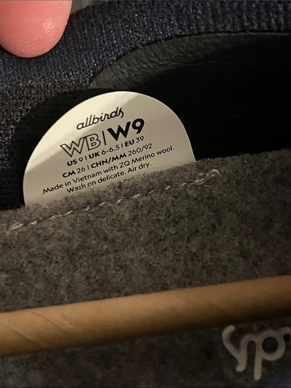 NWT Allbirds Deep Navy Wool Breezer Size 8.5 & 9